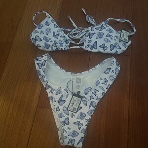 Brand New Garage Butterfly Print Bikini Set Size XS